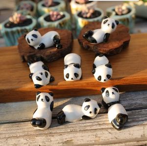 Cerâmica panda pauzinhos suporte suporte porcelana colher garfo faca restante restaurante mesa mesa decoração sn4946
