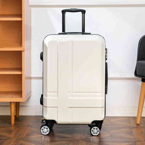 New Suitcase Female Small Lightweight Male Large Capacity Trolley Travel Code Leather Inch Boarding J220707 85