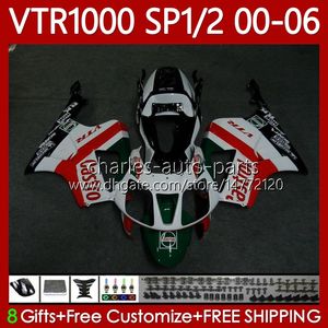 Zestaw do Honda Vtr1000 RTV1000 RC51 00 01 03 04 05 06 Nadwozie 123NO.88 VTR 1000 SP1 SP2 2000 Red Green 2001 2002 2003 2004 2005 2006 VTR-1000 2000-2006 Owalnia