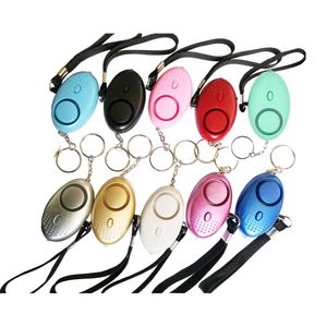 Personal Self Defense Alarm Keychain with LED Flash Light 130db for Girls Egg Shape