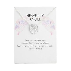 Classic Angel Wings Pendant necklace For Man Women Stainless Steel Good Detail Fashion Jewelry with Paper Card