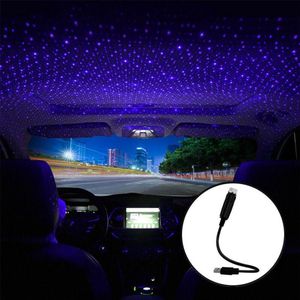 Car Roof Star Light Interior LED Starry USB Auto Decoration Night Laser Atmosphere Ambient Projector Home Decor Galaxy Lights258B