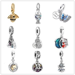 Sterling Silver s925 Perline sciolte Ape Farfalla Perline Original Fit Pandora Braccialetto Fascino Moda Casual Fai da te Regalo di compleanno Gioielli Ciondolo Charm