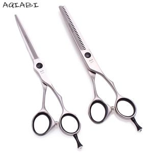 Aqiabi Scissors de cabeleireiro Thinkning 440C tesouras de aço japonês Corte Barbeiro profissional A9201 220317