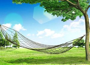 Portabel utomhussport Hammock Camping Hammocks Mesh Net för Garden Beach Yard Travel Garden Swing Hanging Bed