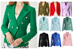 Blazer Blazers Blazers Autumn e Winter Casual Slim Woman Fashion Lady Office Tasche Business Coat 22 Colori Opzioni S-3xl