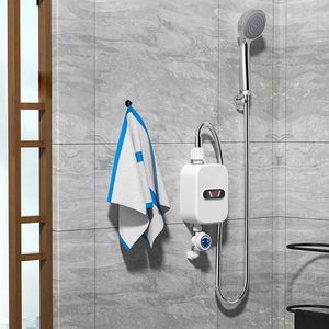 Bathroom Shower Sets EU Plug Mini Instant Electric Water Heating Set LCD Digital Display Kitchen Tankless Faucet Heater