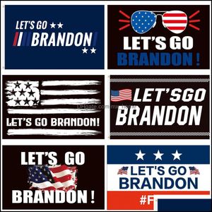3x5ft Lets Go Brandon USA Banner Flag inomhus utomhusflygar 90*150 cm Garden Flags- FJB Single-Stitched-Polyester med mässing Grommets D D