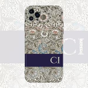 Fashion Designer Iphone Case 13 Promax Custodie per telefoni di lusso Accessori Alphabet Flower Design per 12 11 Pro XR X XS 7 8 P Plus G Cover c55