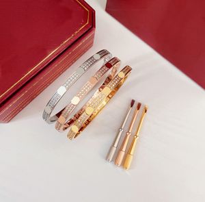 Pulseiras de marca para mulher, pulseiras de grife elegante com cristal, moda feminina, pulseira de presente, ouro, prata