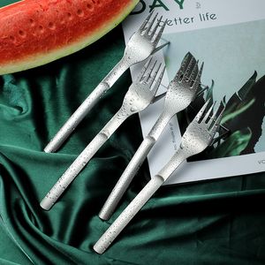 Forchetta da frutta portatile per affettare l'anguria in acciaio inossidabile, coltello da cucina per la casa, gadget multifunzionali, accessori da cucina