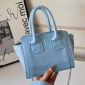 Bolsas de noite Mulheres de luxo Crocodilo Padrão de crocodilo bolsa de couro fêmea Bolsa de ombro feminina Trendência chique pequena embreagem