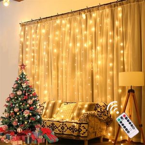 USB String Lights Fairy Garland Curtain Lights Festoon LED Lights Christmas Decoration for Home New Year Lamp Holiday Decorative 220316