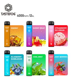 QK Tastefog Vapes 충전식 일회용 전자 담배-스타터-키트 E 포드 4000 퍼프 플러스 공장 도매 2022 메쉬 코일 새로운 도착 100% 최고 품질