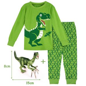 Kids Boys Dinosaur Pajamas Sets Toddler Pyjamas Children Clothes Long Sleeve Sleepwear Child Rex Cotton Pijamas 220706