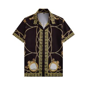 Летняя роскошь Италия дизайнерские рубашки мужская мода боулинг рубашка Гавайи цветочные повседневные рубашки мужчины свободные с коротким рукавом платье