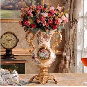 European and American style retro resin vase home office desktop decoration creative vase wedding gift Christmas decorations 210409