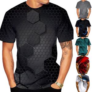 6 Styl Męskie Koszulki Duży Rozmiar Lato 3D Camo Casual Loose Top Sports Short Sleeved T-shirt