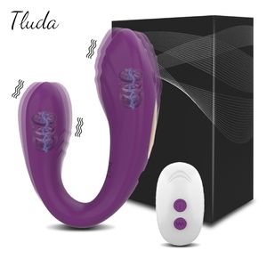 Vibratore indossabile senza fili per le donne Stimolatore del clitoride Motore silenzioso Telecomando Giocattolo del sesso femminile in silicone per coppie Adulto 18 220817