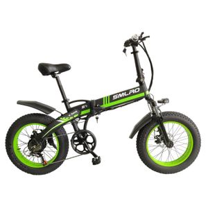 Smlro S9F Damen-Mountainbike, 20 Zoll, 4,0 Fat Tire, zusammenklappbares Elektrofahrrad, 48 V, 10 Ah, 500 W, versteckter, abnehmbarer Akku, Shimano 7 Gänge