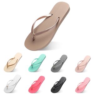 Frauen Hausschuhe Mode Flip Flops Strand Hotel Indoor Slipper Triple Schwarz Rosa Weiß Zitronengrün Grau Marine Damenschuhe Fifty