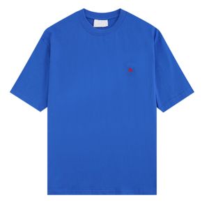 Herren T -Shirts Pariser Stil kleiner Buchstaben Lose Tee Männer und Frauen Paare Stickerei Kurzarm Mode -Sommerhemd
