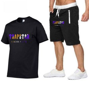 stilista di abbigliamento sportivo Tute da uomo camicia estiva 2022 TRAPSTAR Abbigliamento stampato Maglietta da uomo in cotone a maniche corte T-shirt pantaloncini casual set