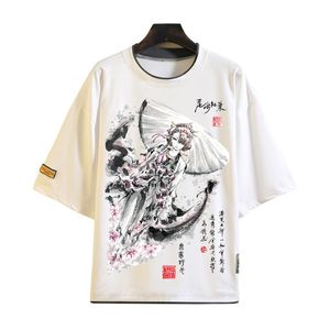 Men's T-Shirts Anime Bungo Stray Dogs T-Shirt Nakajima Atsushi Tops Men Women Short Sleeve T Shirt Ink Painting Shirts Cartoon Fans Gift