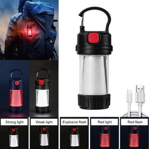 Wholesale hanging flashlight for sale - Group buy Flashlights Torches Mini Camping Lantern Outdoor Rechargeable Torch Emergency Lights Modes Portable With Hook Hanging Work LampFlashlights