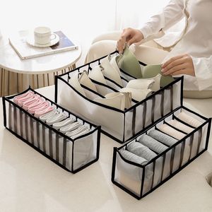 Underwear Bra Socks Organizer Storage Foldable Wardrobe Boxes Garment Closet Shelf Drawer Rack Accessories One Set 3Pcs B57035b