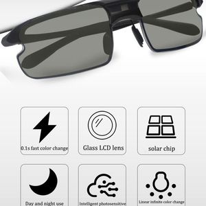 new arrival outdoor use uv and glare protection Smart Glasses 0.1s color change smart eyeglasses for cycling traveling sunglasses men women