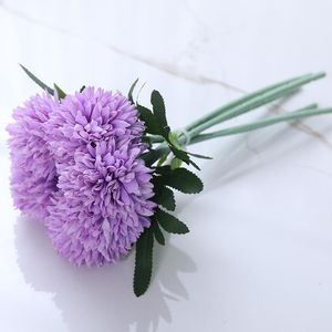 Fiori decorativi Ghirlande Simulazione 6 Testa con foglia Spina Palla Matrimonio Casa Soggiorno Tavolo da pranzo Decorazione Fiore artificiale finto