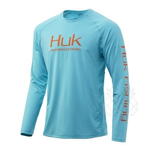 HUK Fishing Clothes Sweatshirts Long Sleeve Breathable Tops Summer Anti-UV Quick Dry Fishing Shirts Men Sun Protection Jersey 220812