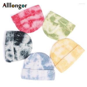 Beanie/Skull Caps Fisherman Beanie Women 2022 Warm Winter Hats Beanies For Ladies Red Colorful Print Hip Hop Cap Short Hat Knitted Skullcap1