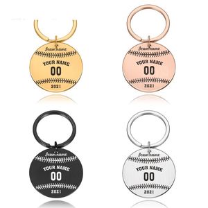 Fashion Baseball Team Souvenir Key chain Personalized Gift for Men Boyfriend Classmate Custom Keychains for Car Keys Keyring