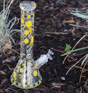 Fumatori da 8 pollici Narghilè Ape Becher Base Bong Bubbler Tubi ad acqua Vetro spesso Bong d'acqua Dabber con ciotola da 14 mm Fumatori Narghilè Shisha Dab Rigs