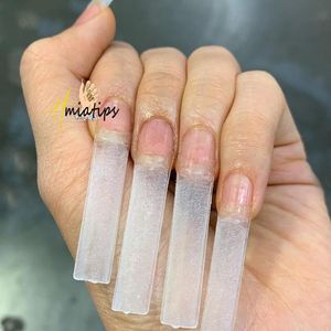 Wholesale straight acrylic nails for sale - Group buy False Nails XL Flat Square No C Curve Long Acrylic Flatter Straight Half Cover Fake Tip Manicure Supplies