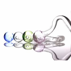 Rohr-Glasrohr-Ölbrenner-Zubehör, klare Farbe, Dicke, gebogenes Pyre-Glas, 10/14/18 mm männlicher Anschluss für Öl-Bohrinsel