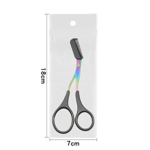 1 PC Eyebrow Trimmer Scissors Comb Eyelash Hair Scissors Clips Shaping Eyebrow Razor för Make Up Tools