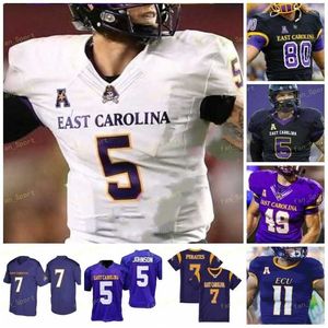 Nik1 2021 East Carolina Pirates ECU Football Jersey NCAA College 5 C.J. Johnson 22 Tyler Snead 11 Blake Proehl 7 Zay Jones