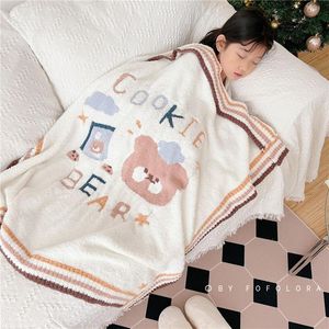Blankets & Swaddling Baby Napping Blanket Comfortable Soft Keep Warm Cute Cartoon Pattern Washable Born Quilt Go Out Carry