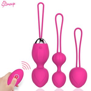 Vaginal åtdragning träning Kegel Ball 10 hastighet vibrerande ägg silikon benwa g-spot vibrator erotisk frisk kvinnlig sexig leksak