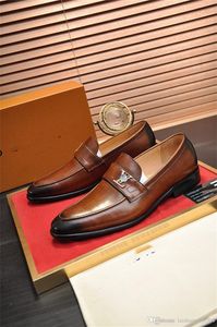 Sapatos de sapatos A3 Sapatos de couro Classic Fashion Luxury Designer masculino Sapatos de desgaste de desgaste de calçados não deslizantes Anti-deslizamento Black Shoe Tamanho 6.5-11