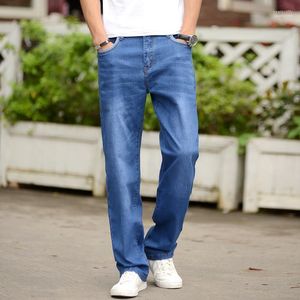 Мужские джинсы Негабаритная осенняя весна модная мода Слумбенье Бэгги высшее качество синего дизайнерского дизайнера Denim Pantsmen's Heat22
