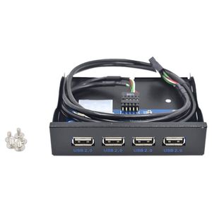 Hubs USB 3,5 polegadas Baía de disquete 4 portas 2.0 Conector de adaptador de expansão do painel frontal do cubo com cabo para desktopusb