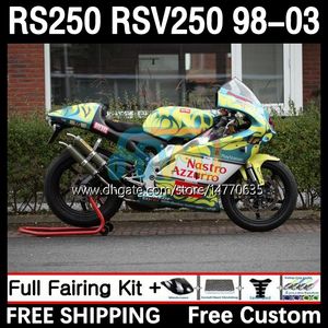 アプリリアのボディとタンクカバーRS-250 RSV RS 250 RSV-250 RS250 RR RS250R 98 99 00 01 02 03 4DH.40 RSV250 98-03 RSV250RR 1998 1998 1999 2000 2001 2002 2002フェアキットイエローグリーン