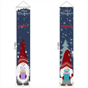 Decorações de Natal Banner de porta de vara