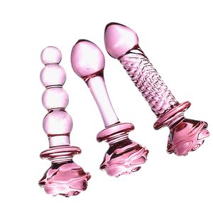 Glass Sex Toys Dildo Anal Vaginal Anal Butt Plug Comfort Masturbator For Woman