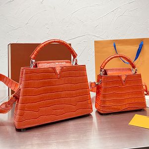 Kobiet designerski torby krzyżowe torebka torebka torebka moda moda oryginalna skórzana klapa aligator srebrna akcesoria sprzętowe szerokie pasek ramię