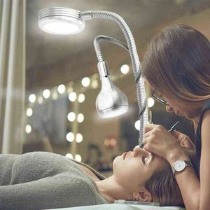 Creative 2 in 1 Clip Table Lamp Design USB Adjustable Cold White Desk Light For Eyebrow Tattoo Nail Art Beauty Makeup Fishing H220423